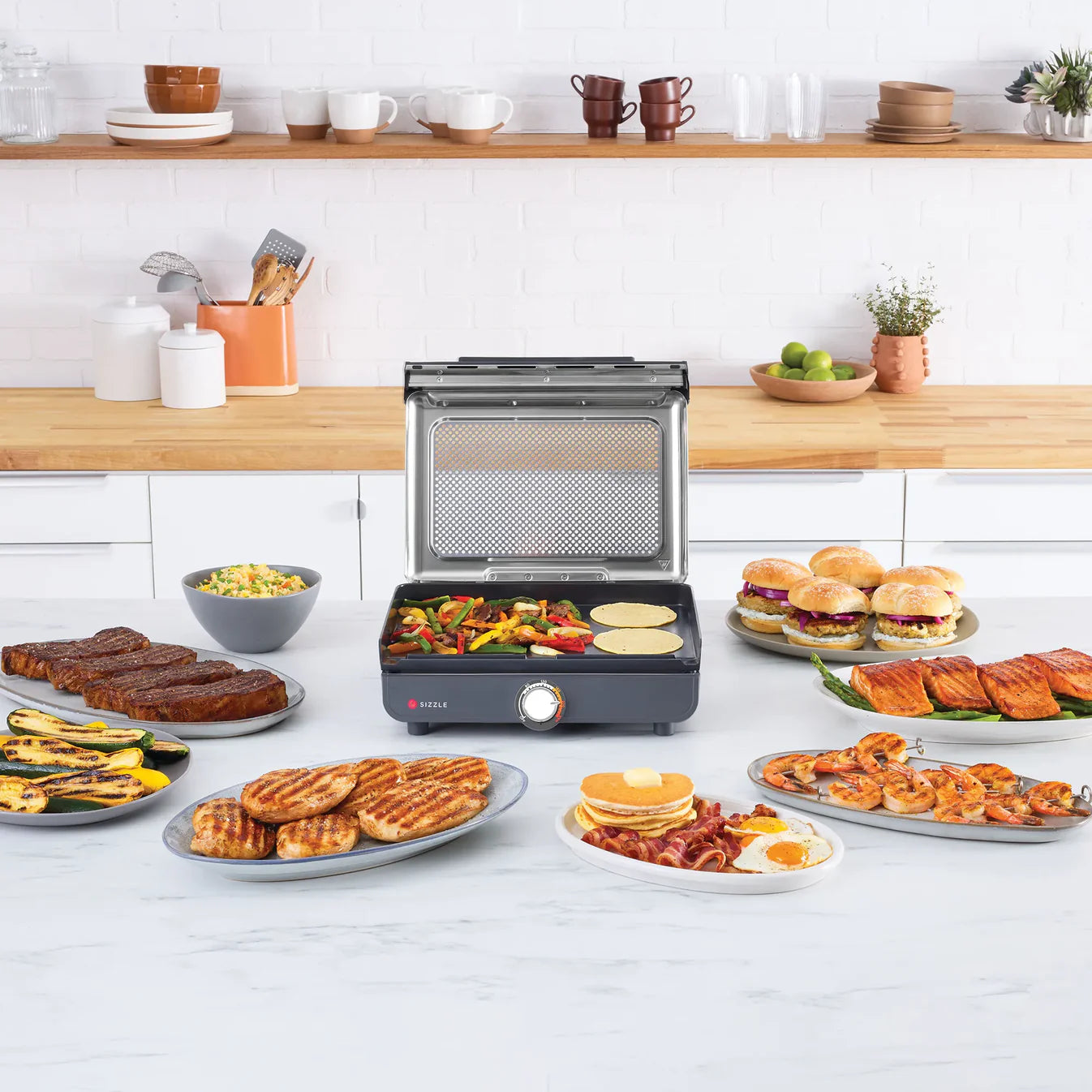 Sizzle Indoor Grill And Flat Plate